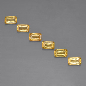 Achetez naturel ct jaune saphir gems, taille émeraude, en provenance tanzanie (songea) chez gemselect. en stock, livraison internationale!