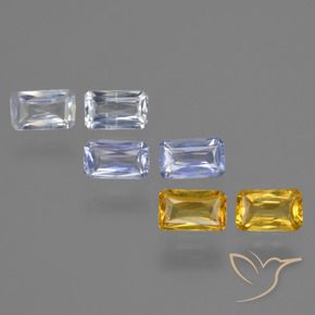 Achetez naturel 2,11ct multicolore saphir gems, taille émeraude, en provenance tanzanie chez gemselect. en stock, livraison internationale!