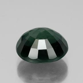 Saphir vert naturelle coupe ovale, 5,99 ct, VVS