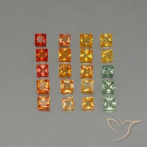Achetez naturel 4,24ct multicolore saphir gems, carré, en provenance tanzanie chez gemselect. en stock, livraison internationale!