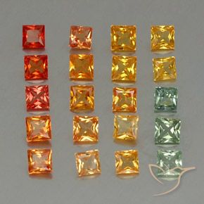 Achetez naturel 4,24ct multicolore saphir gems, carré, en provenance tanzanie chez gemselect. en stock, livraison internationale!