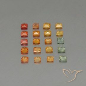 Achetez naturel 4,24ct multicolore saphir gems, carré, en provenance tanzanie chez gemselect. en stock, livraison internationale!