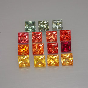 Achetez naturel ct multicolore saphir gems, carré, en provenance tanzanie (songea) chez gemselect. en stock, livraison internationale!