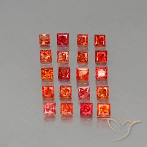 Achetez naturel 3,03ct orange saphir gems, carré, en provenance tanzanie chez gemselect. en stock, livraison internationale!
