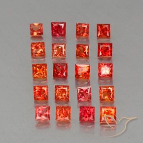 Achetez naturel 3,03ct orange saphir gems, carré, en provenance tanzanie chez gemselect. en stock, livraison internationale!