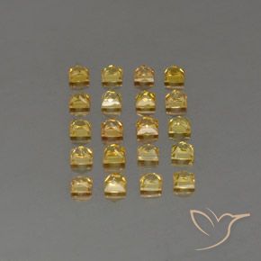 Achetez naturel 3,14ct jaune saphir gems, carré, en provenance tanzanie chez gemselect. en stock, livraison internationale!