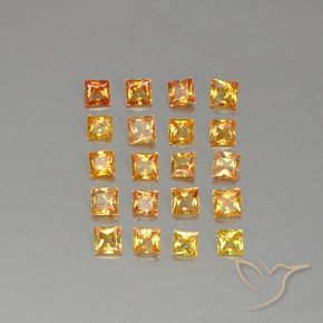 Achetez naturel 2,50ct orange saphir gems, carré, en provenance tanzanie chez gemselect. en stock, livraison internationale!