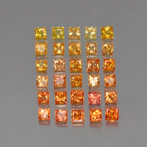 Achetez naturel 4,19ct orange saphir gems, carré, en provenance tanzanie chez gemselect. en stock, livraison internationale!