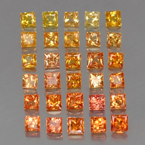 Achetez naturel 4,19ct orange saphir gems, carré, en provenance tanzanie chez gemselect. en stock, livraison internationale!