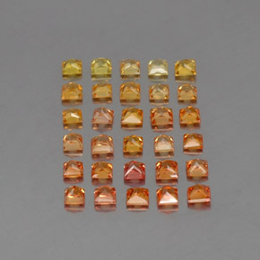 Achetez naturel 4,19ct orange saphir gems, carré, en provenance tanzanie chez gemselect. en stock, livraison internationale!