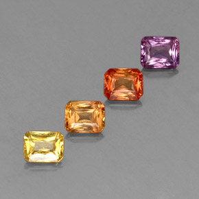 Achetez naturel 2,22ct multicolore saphir gems, taille émeraude, en provenance tanzanie chez gemselect. en stock, livraison internationale!