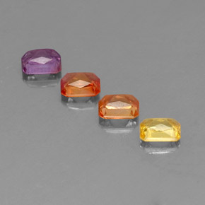 Achetez naturel 2,22ct multicolore saphir gems, taille émeraude, en provenance tanzanie chez gemselect. en stock, livraison internationale!