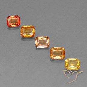 Achetez naturel 2,88ct orange saphir gems, taille émeraude, en provenance tanzanie chez gemselect. en stock, livraison internationale!