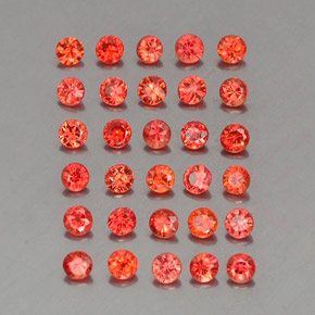 Achetez naturel ct orange saphir gems, coupe roude, en provenance tanzanie chez gemselect. en stock, livraison internationale!