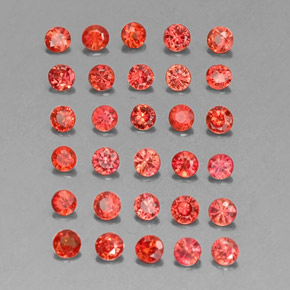 Achetez naturel ct orange saphir gems, coupe roude, en provenance tanzanie (songea) chez gemselect. en stock, livraison internationale!
