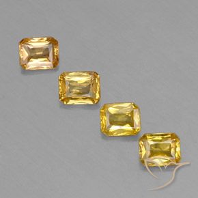 Achetez naturel 1,93ct jaune saphir gems, taille émeraude, en provenance tanzanie chez gemselect. en stock, livraison internationale!