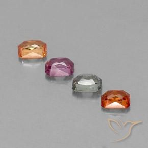 Achetez naturel 2,04ct multicolore saphir gems, taille émeraude, en provenance tanzanie chez gemselect. en stock, livraison internationale!