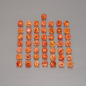 Achetez naturel ct orange saphir gems, coupe roude, en provenance tanzanie (songea) chez gemselect. en stock, livraison internationale!