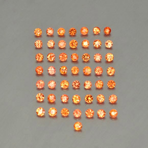 Achetez naturel ct orange saphir gems, coupe roude, en provenance tanzanie (songea) chez gemselect. en stock, livraison internationale!
