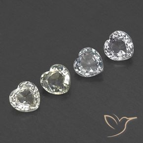 Shop natural 1.26ct Blanc chaud Saphir gems, Cœur, from Sri Lanka at GemSelect. In stock, global shipping!