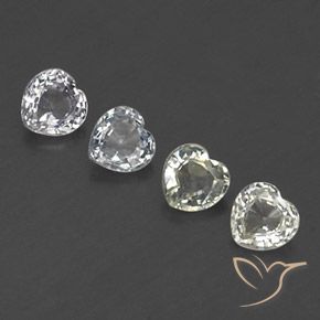 Shop natural 1.26ct Blanc chaud Saphir gems, Cœur, from Sri Lanka at GemSelect. In stock, global shipping!