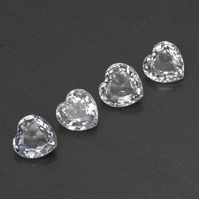 Achetez naturel 1,27ct blanc saphir gems, forme de coeur, en provenance sri lanka chez gemselect. en stock, livraison internationale!