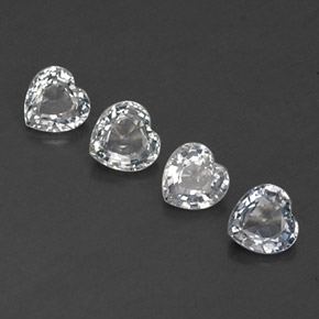 Achetez naturel 1,27ct blanc saphir gems, forme de coeur, en provenance sri lanka chez gemselect. en stock, livraison internationale!