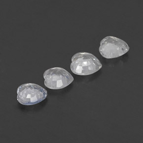Achetez naturel 1,27ct blanc saphir gems, forme de coeur, en provenance sri lanka chez gemselect. en stock, livraison internationale!