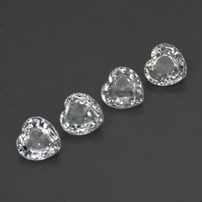 Achetez naturel ct blanc saphir gems, forme de coeur, en provenance sri lanka (ceylan) chez gemselect. en stock, livraison internationale!