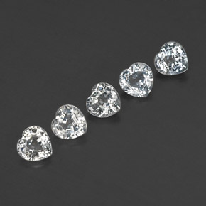 Achetez naturel ct blanc saphir gems, forme de coeur, en provenance sri lanka chez gemselect. en stock, livraison internationale!