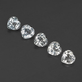 Achetez naturel ct blanc saphir gems, forme de coeur, en provenance sri lanka chez gemselect. en stock, livraison internationale!