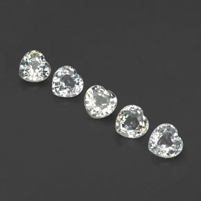 Achetez naturel 1,70ct blanc saphir gems, forme de coeur, en provenance sri lanka chez gemselect. en stock, livraison internationale!