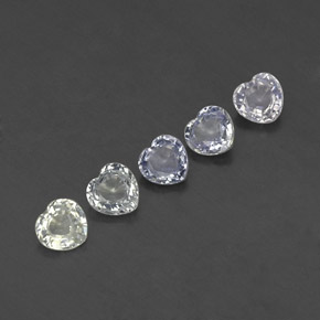 Achetez naturel 1,89ct blanc saphir gems, forme de coeur, en provenance sri lanka chez gemselect. en stock, livraison internationale!