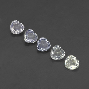 Achetez naturel 1,89ct blanc saphir gems, forme de coeur, en provenance sri lanka chez gemselect. en stock, livraison internationale!