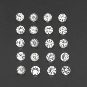 Achetez naturel ct blanc saphir gems, coupe roude, en provenance madagascar chez gemselect. en stock, livraison internationale!