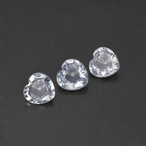 Achetez naturel ct blanc saphir gems, forme de coeur, en provenance sri lanka (ceylan) chez gemselect. en stock, livraison internationale!