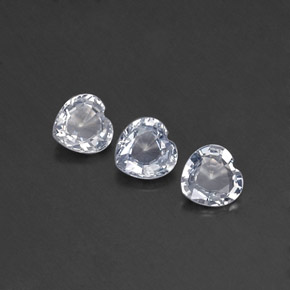 Achetez naturel ct blanc saphir gems, forme de coeur, en provenance sri lanka (ceylan) chez gemselect. en stock, livraison internationale!