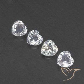 Shop natural 1.54ct Blanc bleuâtre Saphir gems, Cœur, from Sri Lanka at GemSelect. In stock, global shipping!