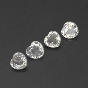 Achetez naturel 1,58ct blanc saphir gems, forme de coeur, en provenance sri lanka chez gemselect. en stock, livraison internationale!