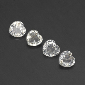 Achetez naturel 1,58ct blanc saphir gems, forme de coeur, en provenance sri lanka chez gemselect. en stock, livraison internationale!