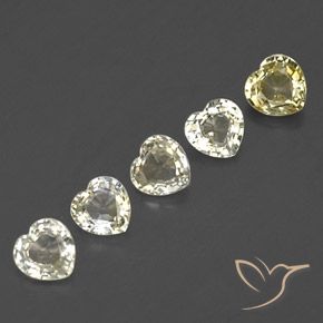 Shop natural 1.69ct Jaune pâle Saphir gems, Cœur, from Sri Lanka at GemSelect. In stock, global shipping!