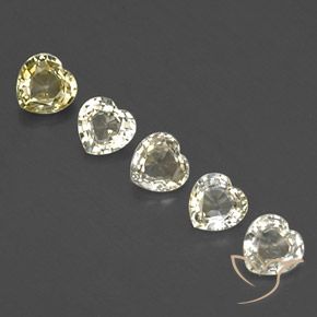 Shop natural 1.69ct Jaune pâle Saphir gems, Cœur, from Sri Lanka at GemSelect. In stock, global shipping!