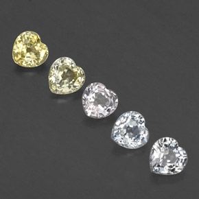 Achetez naturel 1,72ct multicolore saphir gems, forme de coeur, en provenance sri lanka chez gemselect. en stock, livraison internationale!
