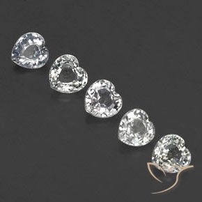 Shop natural 1.69ct Blanc bleuâtre Saphir gems, Cœur, from Sri Lanka at GemSelect. In stock, global shipping!