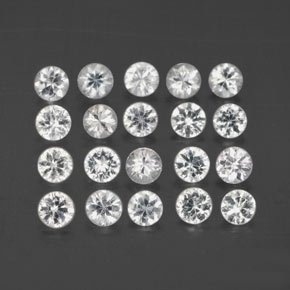 Achetez naturel ct blanc saphir gems, coupe roude, en provenance madagascar chez gemselect. en stock, livraison internationale!
