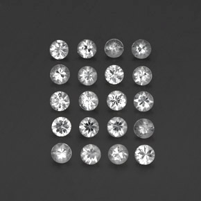Achetez naturel 3,19ct blanc saphir gems, coupe roude, en provenance madagascar chez gemselect. en stock, livraison internationale!
