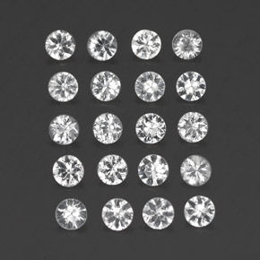 Achetez naturel ct blanc saphir gems, coupe roude, en provenance madagascar chez gemselect. en stock, livraison internationale!