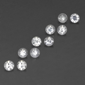Achetez naturel 1,63ct blanc saphir gems, coupe roude, en provenance madagascar chez gemselect. en stock, livraison internationale!