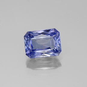 Saphir violet naturelle taille émeraude, 1,38 ct, VVS-VS