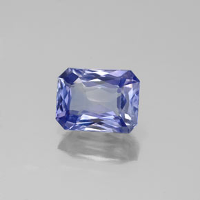 Saphir violet naturelle taille émeraude, 1,38 ct, VVS-VS